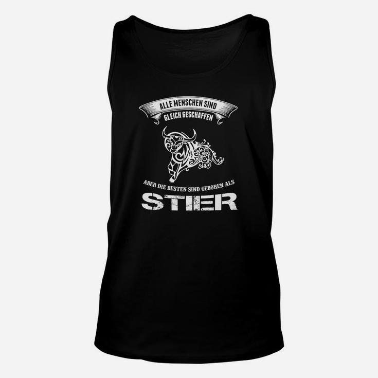 Herren Unisex TankTop Sternzeichen Stier, Motivierender Spruch Design