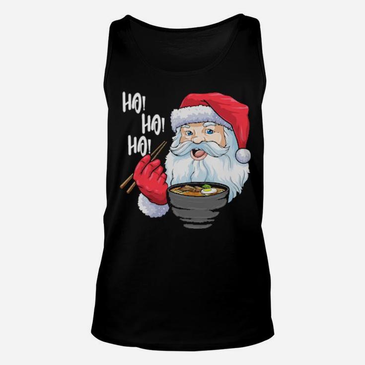 Ho Ho Ho Santa Claus Eating Ramen Unisex Tank Top
