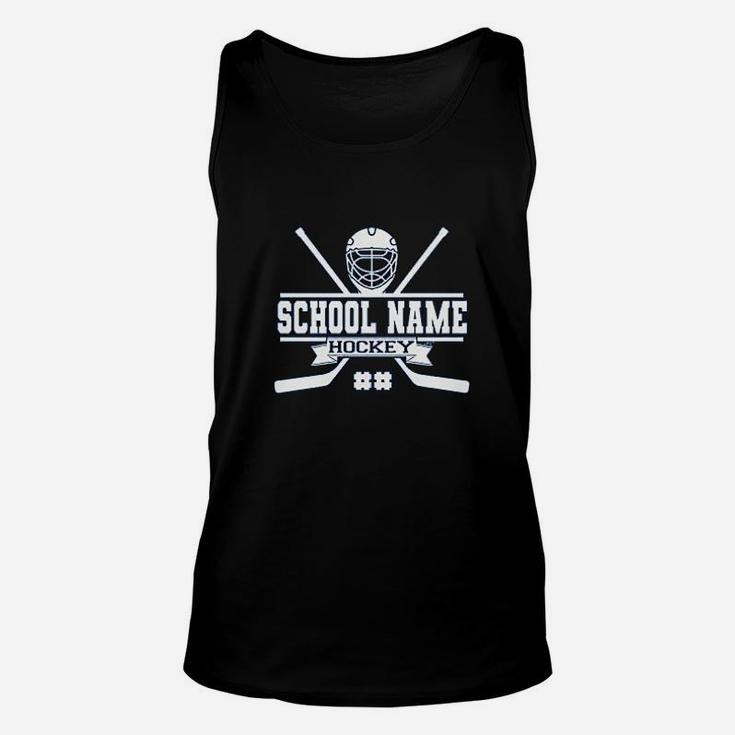 Hockey Gifts Personalized Name  Jersey Number Personalized Unisex Tank Top