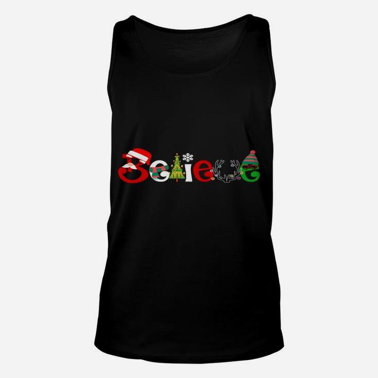 Holiday 365 Christmas Believe In Santa Claus Funny Unisex Tank Top