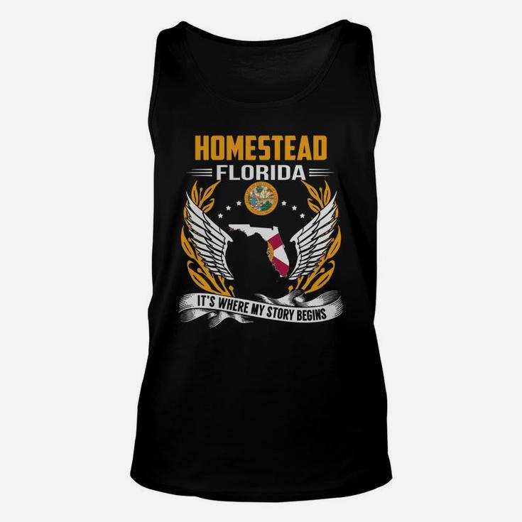 Homestead Florida Its Where My Story Begins Unisex Tank Top Homestead Florida Its Where My Story Begins Unisex Tank Top