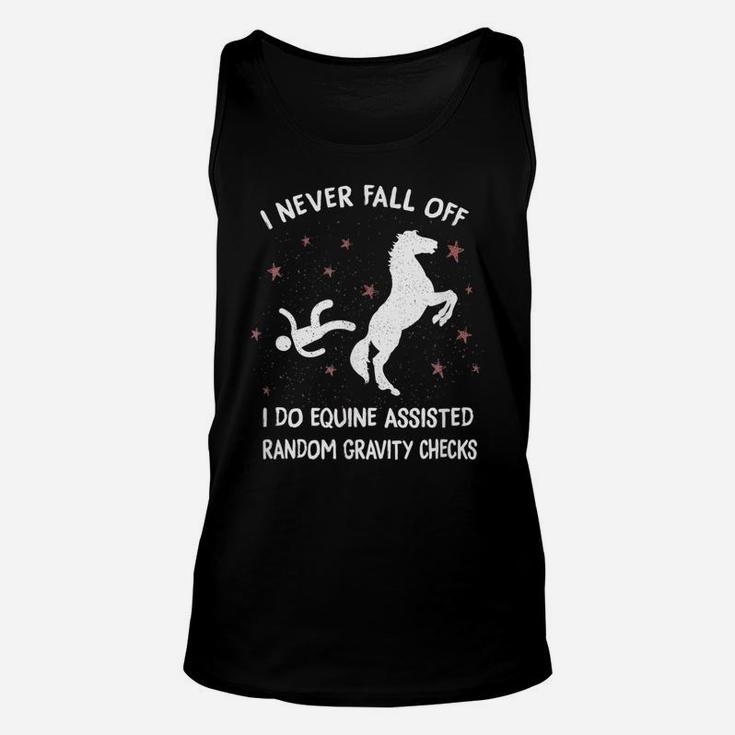 Horse Equine Assisted Gravity Checks Funny Horse Unisex Tank Top