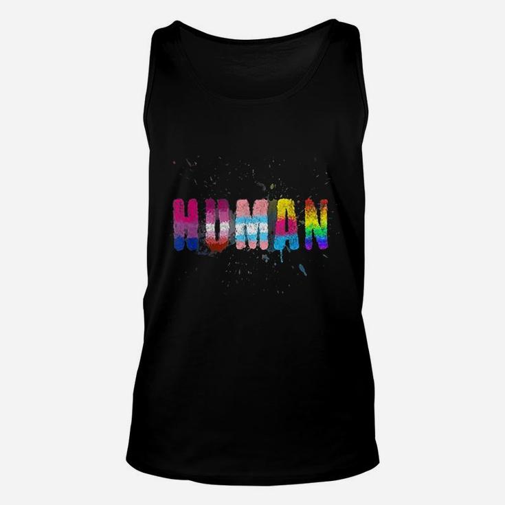 Human Colorful Unisex Tank Top
