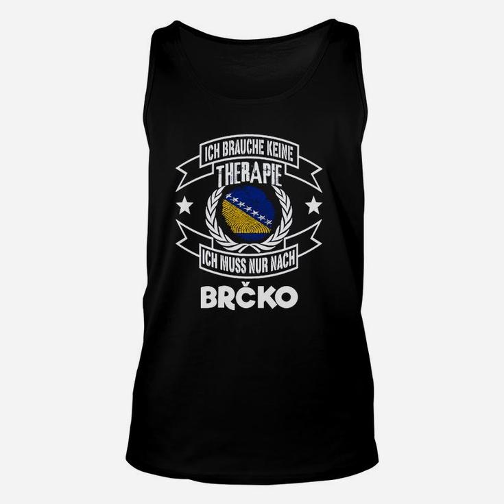 Humorvolles Brčko-Therapie Schwarzes Unisex TankTop, Lustiges Design