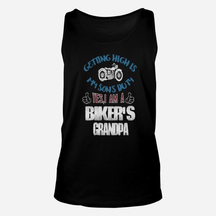 I Am A Biker's Grandpa Unisex Tank Top