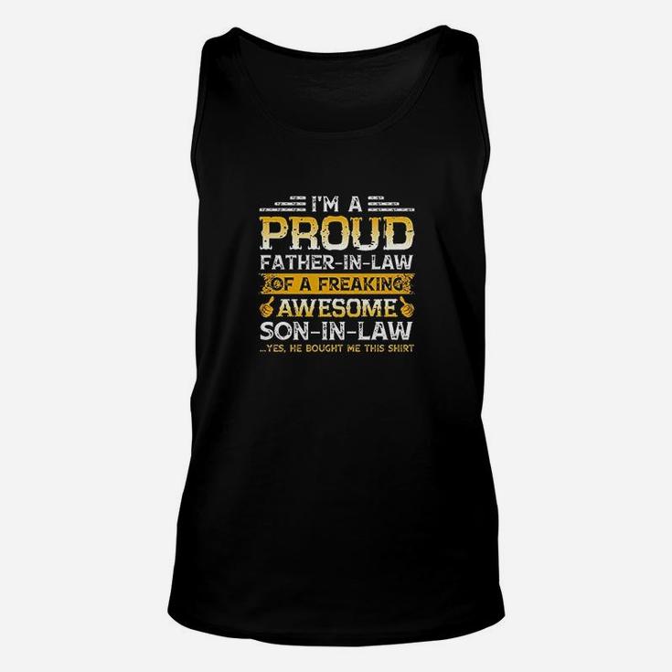 I Am A Proud Father In Law Of A Freaking Awesome Unisex Tank Top