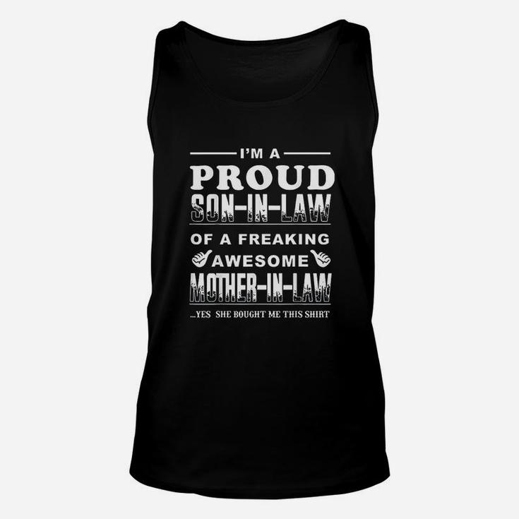 I Am A Proud Son In Law Of A Freaking Awesome Unisex Tank Top