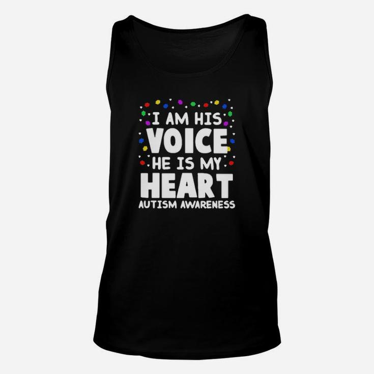 I Am His Voice He Is My Heart Unisex Tank Top