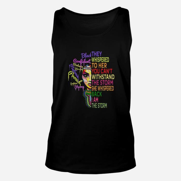 I Am The Storm Strong African Woman  Black History Month Unisex Tank Top