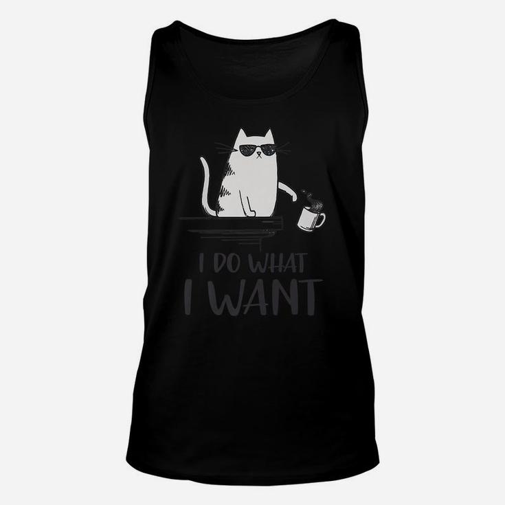I Do What I Want Funny Cat Lovers Unisex Tank Top