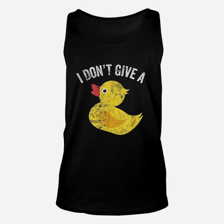 I Dont Give A Duck Distressed Vintage Look Unisex Tank Top