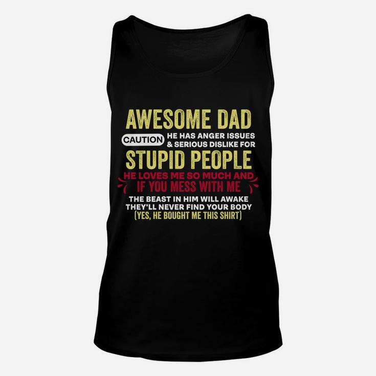 I Get My Attitude From My Dad Unisex Tank Top