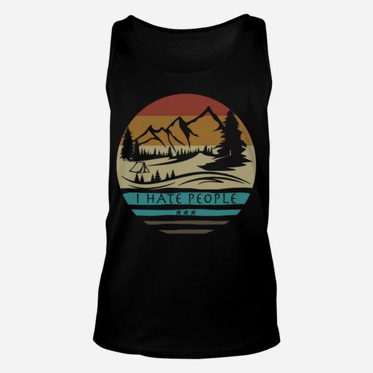 I Hate People Retro Vintage Funny Camping Gift Unisex Tank Top