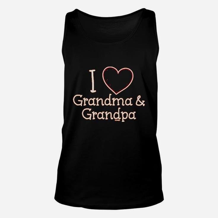 I Heart My Grandma And Grandpa Unisex Tank Top