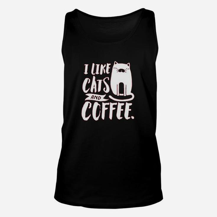 I Like Cats And Coffee Unisex Tank Top