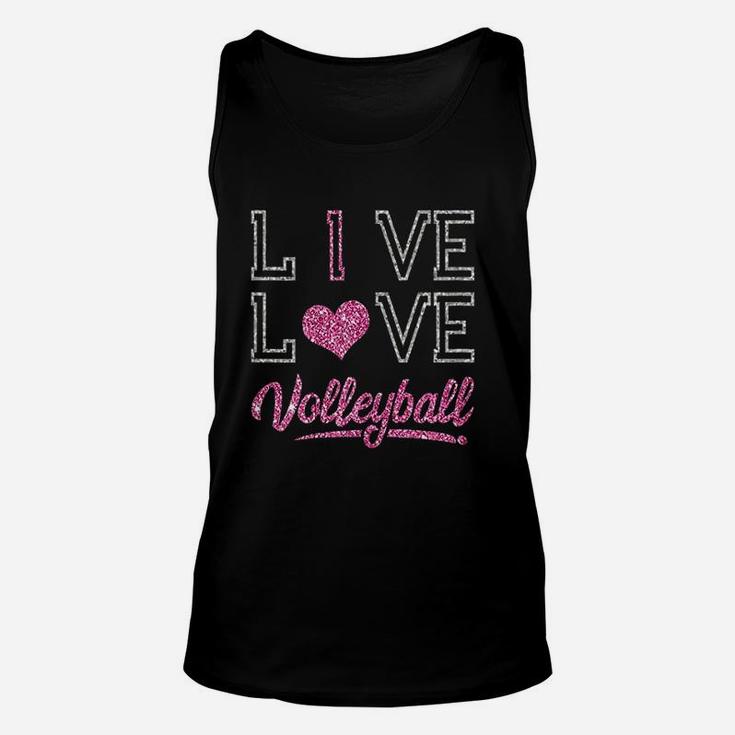 I Live Love Volleyball Unisex Tank Top