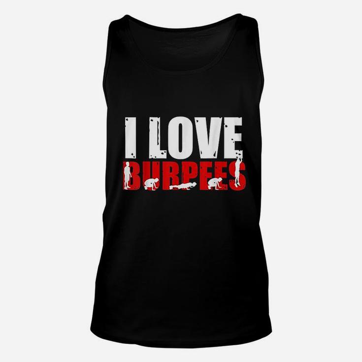 I Love Burpees Funny Workout Unisex Tank Top