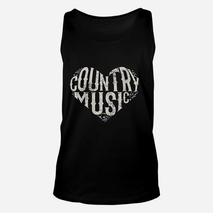 I Love Country Design Country Music Lover Gift Idea Unisex Tank Top