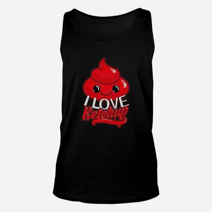 I Love Ketchup Funny Cute Catsup Graphic Unisex Tank Top