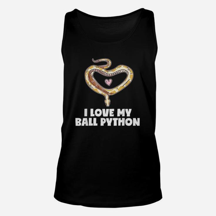 I Love My Ball Python Heart Pet Snake Animal Reptile Unisex Tank Top