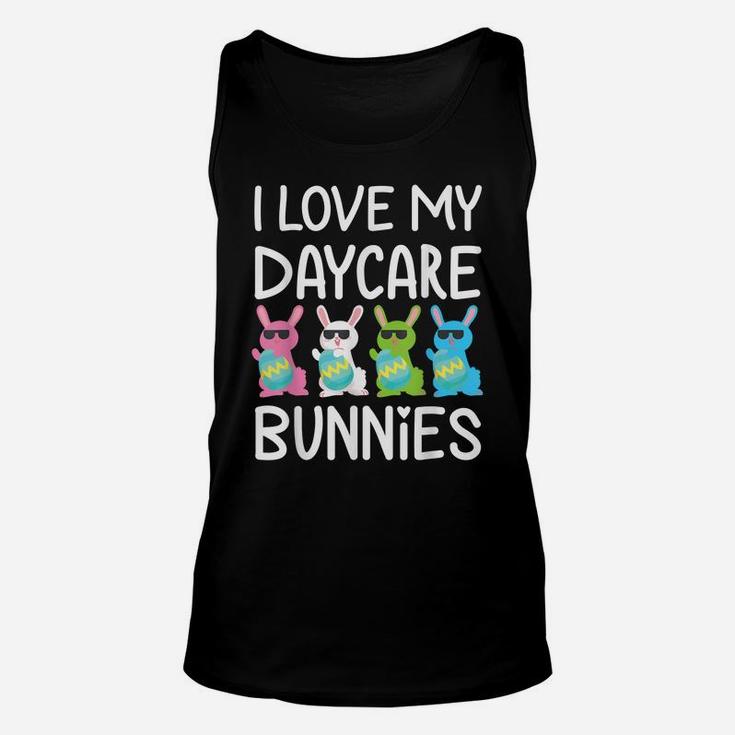 I Love My Daycare Bunnies Cute Teacher Easter Day Unisex Tank Top