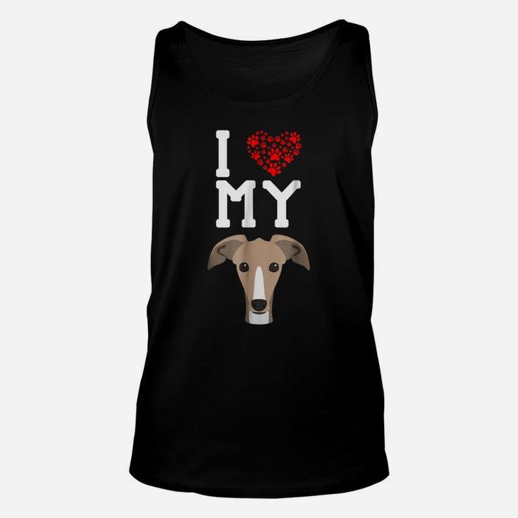 I Love My Dog - Greyhound Animal Lover Best Friend Unisex Tank Top