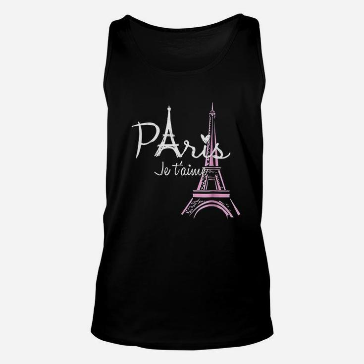 I Love Paris Eiffel Tower France Unisex Tank Top