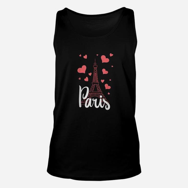 I Love Paris France Eiffel Tower Gift Unisex Tank Top