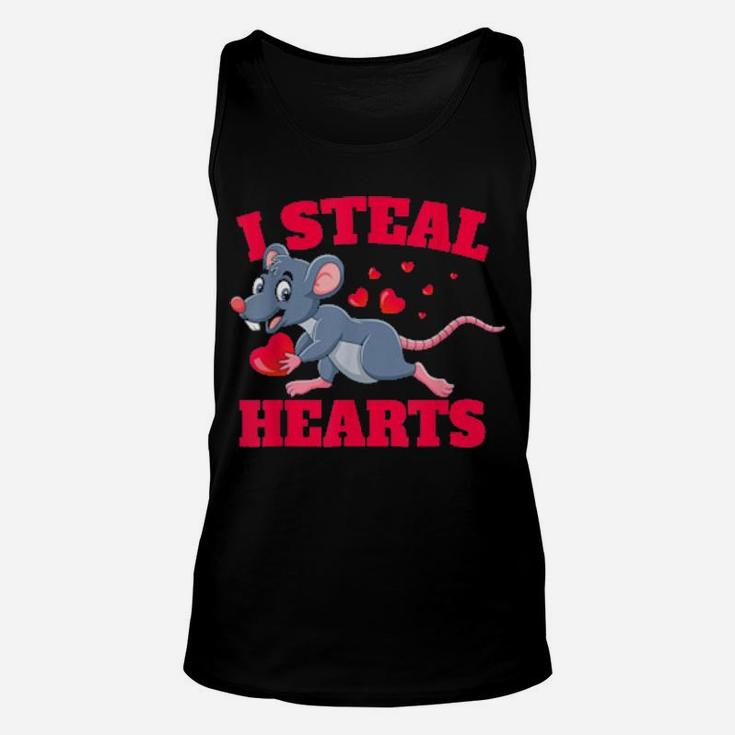I Steal Hearts Mouse Love Valentine's Day Idea Unisex Tank Top