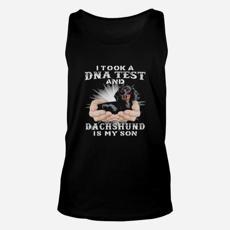 I Took A Dna Test And Dachshund Is My Son Unisex Tank Top