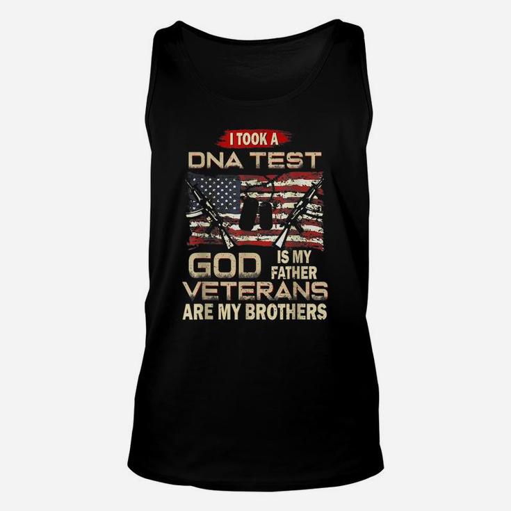 I Took A Dna Test God Is My Father Veterans Are My Brothers Unisex Tank Top