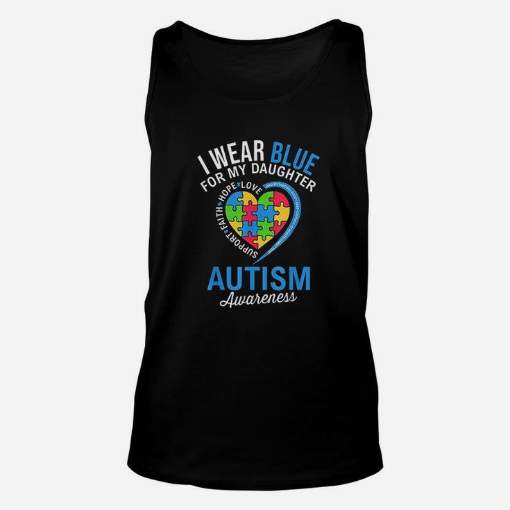 I Wear Blue For My Daughter Awareness Month Unisex Tank Top