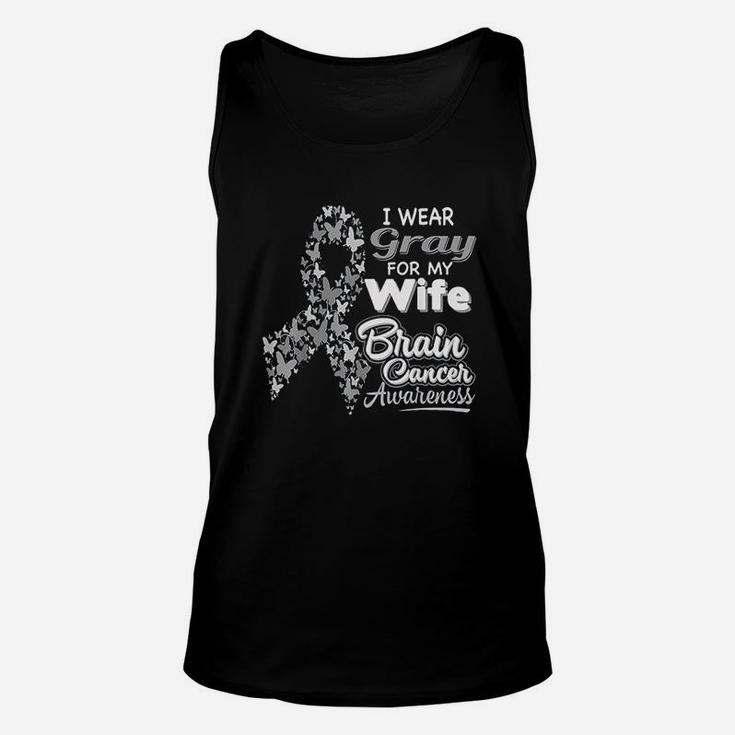 I Wear Gray For My Wife Unisex Tank Top