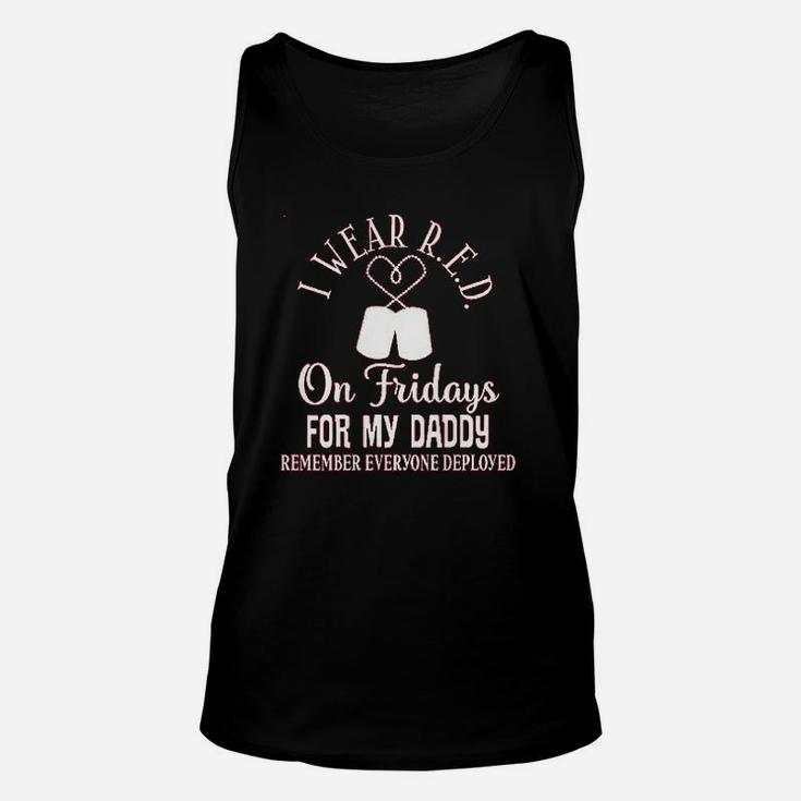 I Wear Red On Friday For Daddy Unisex Tank Top