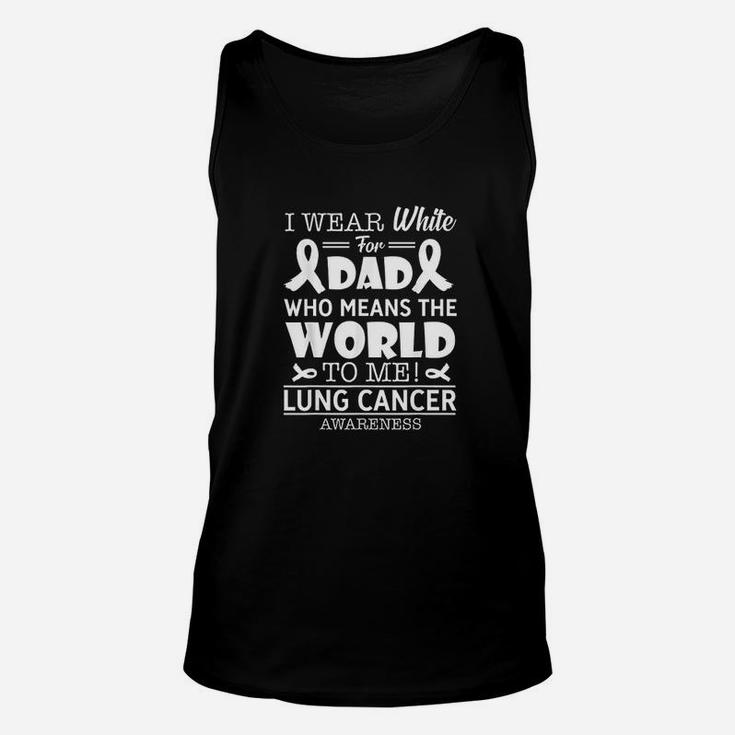 I Wear White For Dad Unisex Tank Top