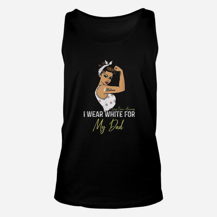 I Wear White For My Dad Unisex Tank Top