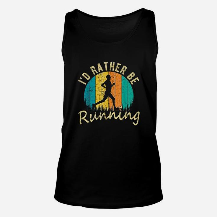 I’D Rather Be Running Unisex Tank Top