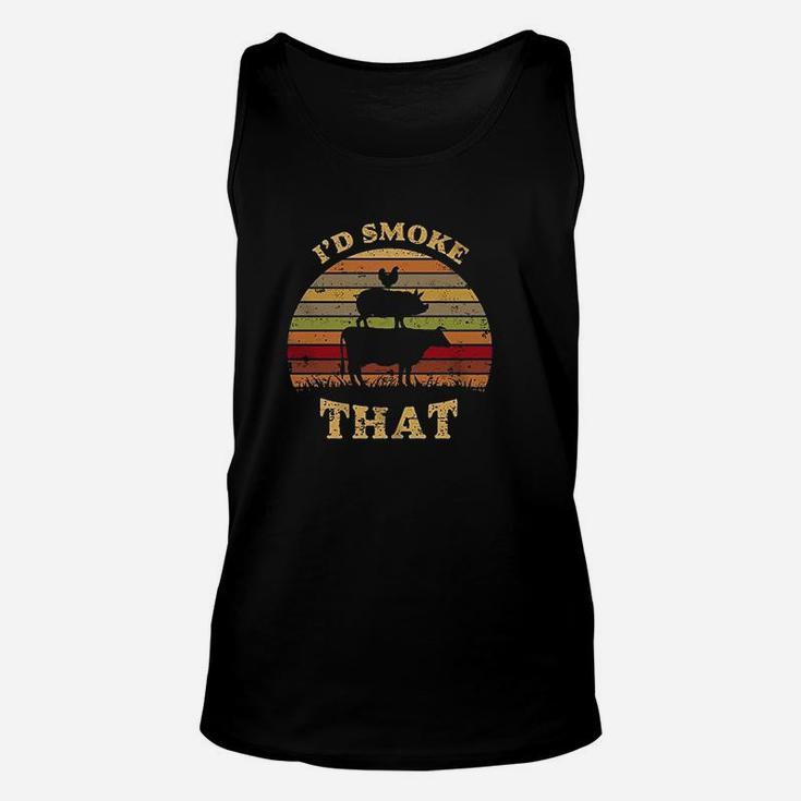 Id Smok That Funny Bbq Grilling Party Vintage Gift Unisex Tank Top