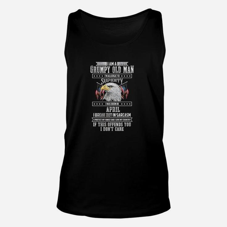 Im A Grumpy Old Man Born In April Fathers Day Unisex Tank Top