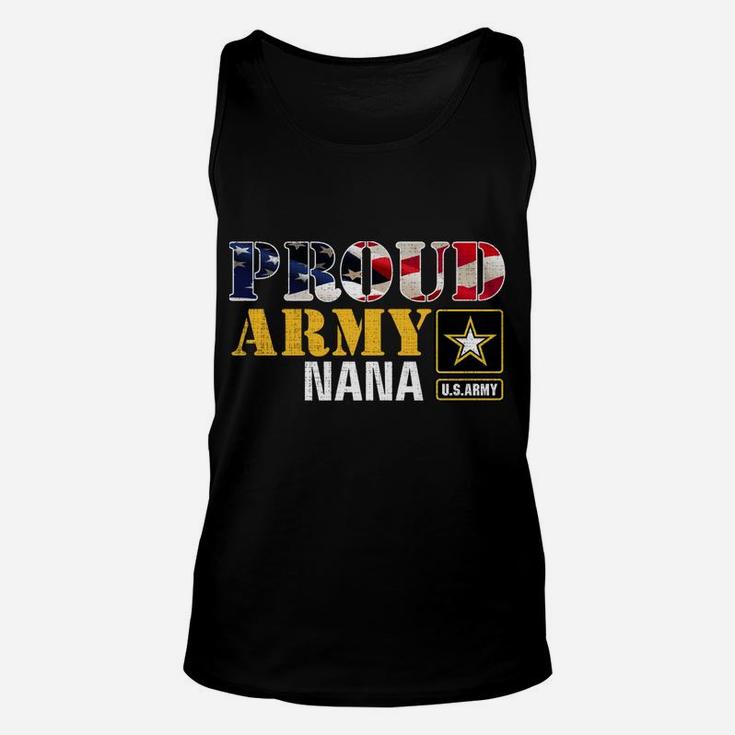 I'm A Proud Army Nana American Flag Military Gift Veteran Unisex Tank Top