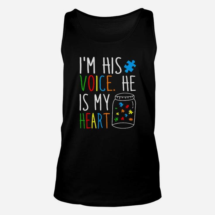 I'm His Voice He Is My Heart Unisex Tank Top