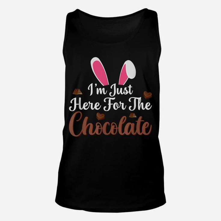 I'm Just Here For The Chocolate Funny Easter Bunny Unisex Tank Top