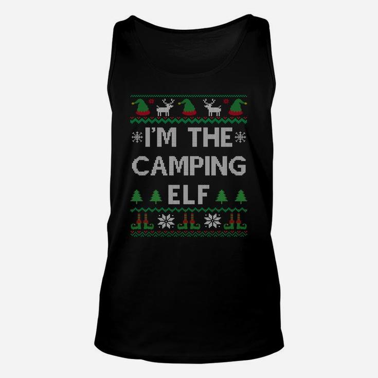 I'm The Camping Elf Funny Camper Camp Lover Ugly Christmas Sweatshirt Unisex Tank Top
