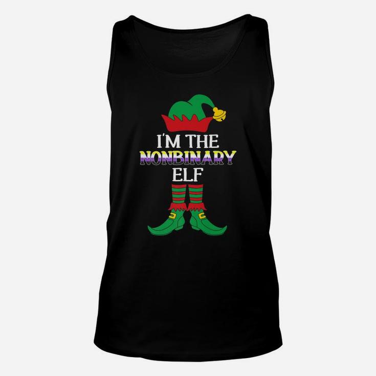 I'm The Nonbinary Elf Funny Xmas Gift Family Group Lgbtq Unisex Tank Top