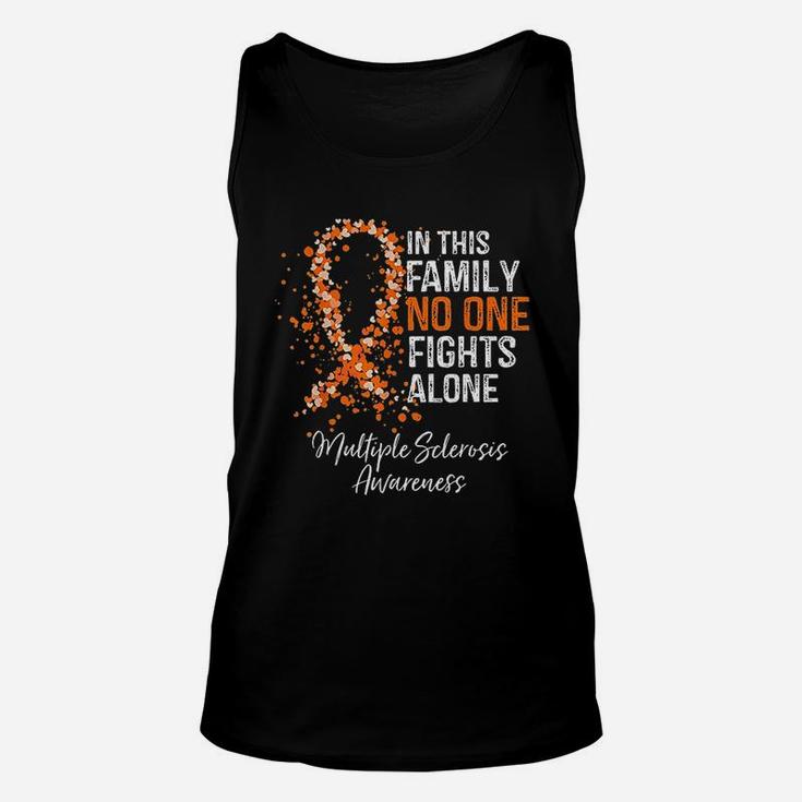 In This Family No One Fights Alone Multiple Sclerosis Unisex Tank Top