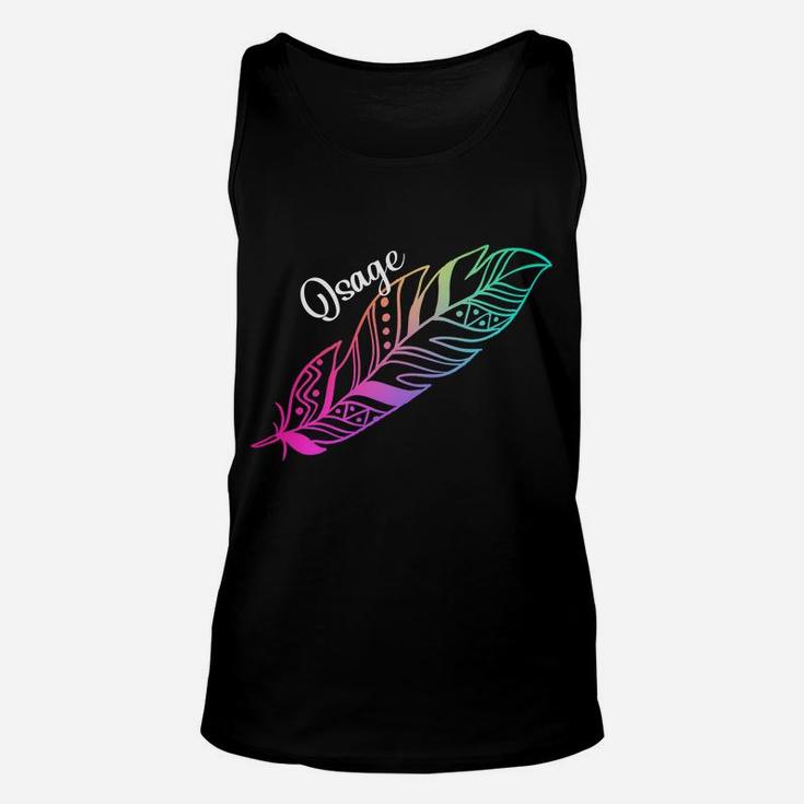 Indigenous Feather Tee Native American Osage Tribe Unisex Tank Top