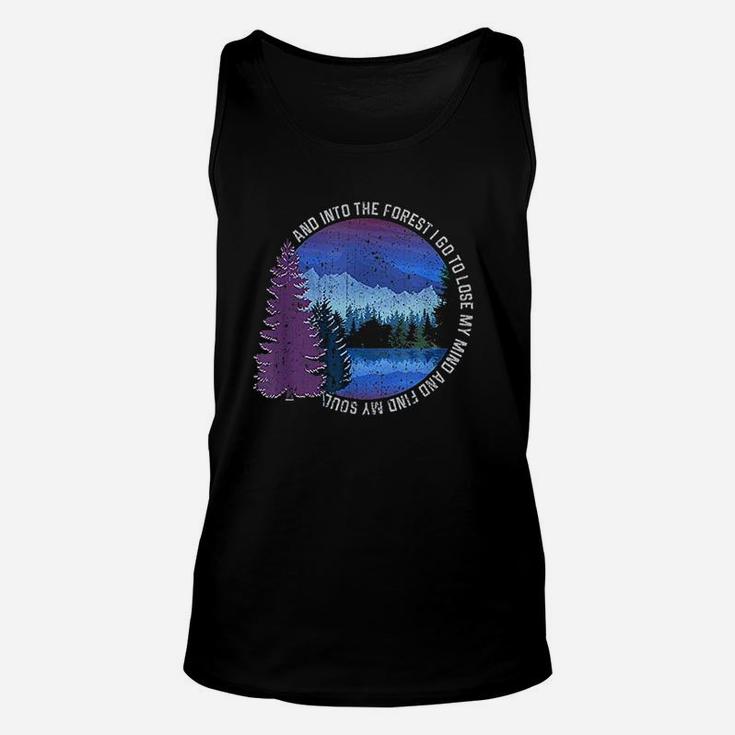 Into The Forest I Go Nature Hiking Camping Gift Outdoors Unisex Tank Top