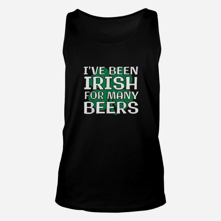 Irish For Many Beers Funny St  Patricks Day Drinking Unisex Tank Top