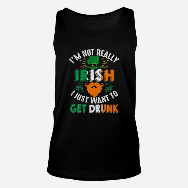 Irish I Just Want To Get Drunk Unisex Tank Top