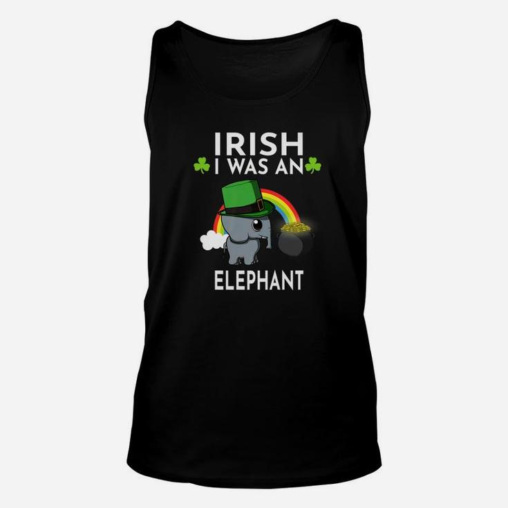 Irish I Was An Elephant Leprechaun St Patricks Day Unisex Tank Top